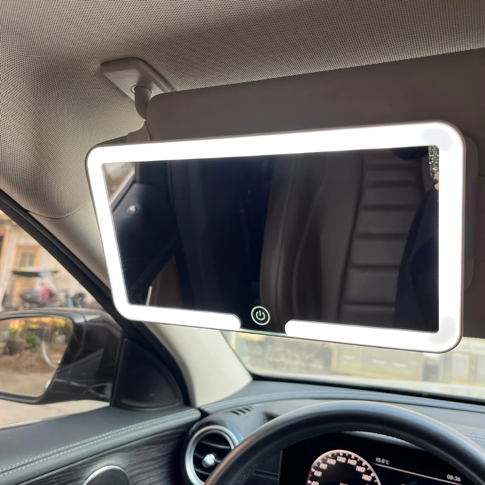 Rechargeable Car Mirror For Sun Visor Plate LED