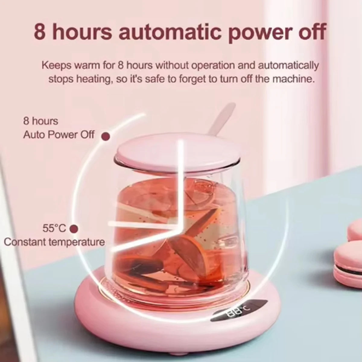 1PC Thermostatic Heating Coaster USB 3-speed