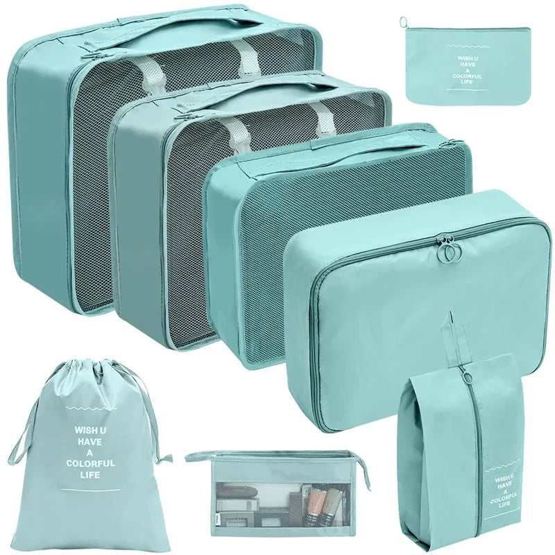7/8/9/10 Pcs Set Travel Organizer Storage Bags