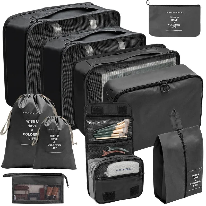7/8/9/10 Pcs Set Travel Organizer Storage Bags