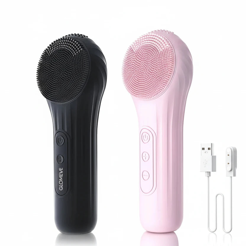 Waterproof Facial Cleansing Brush Rechargeable Scrubber Exfoliating