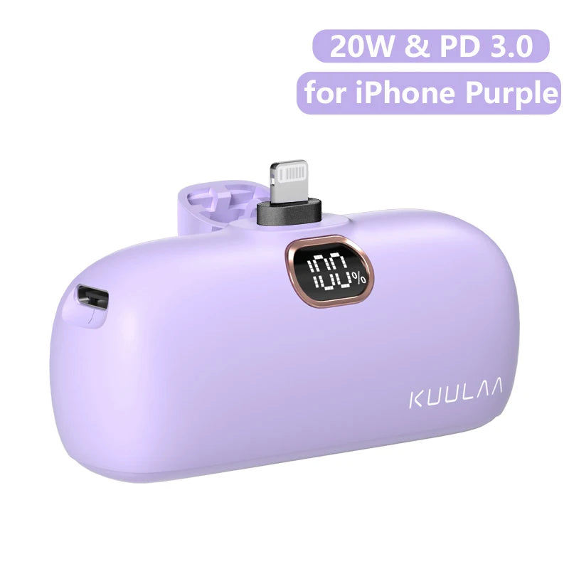 Mini Power Bank 5000mAh Fast Charging Portable Charger