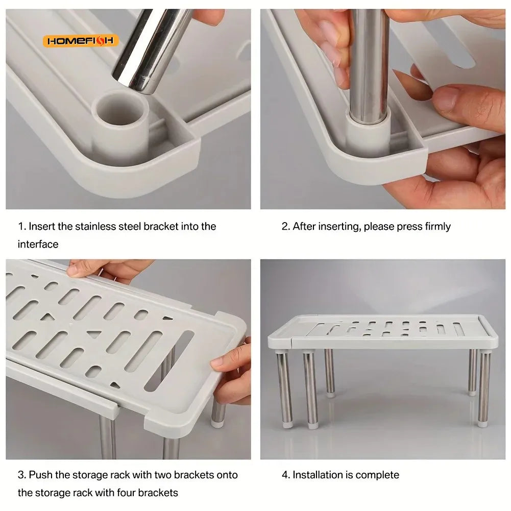 Extendable Shelving Unit (1 piece) Multi-purpose Storage Rack