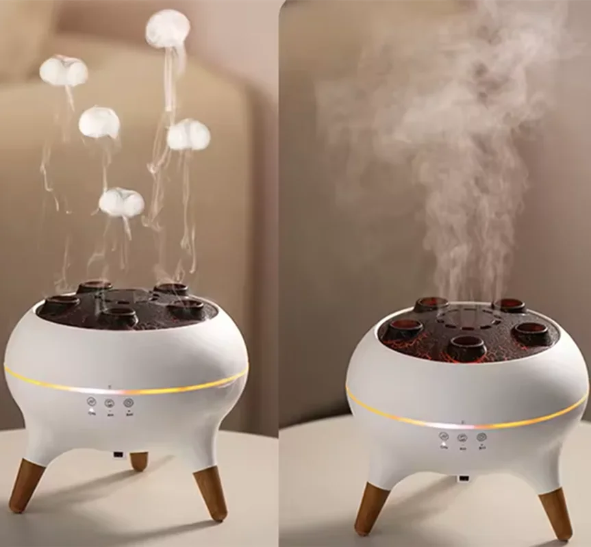Dynamic Jellyfish Air Humidifier 250ml Essential Oil Diffuser Remote Control With 7 Colorful Night Lights
