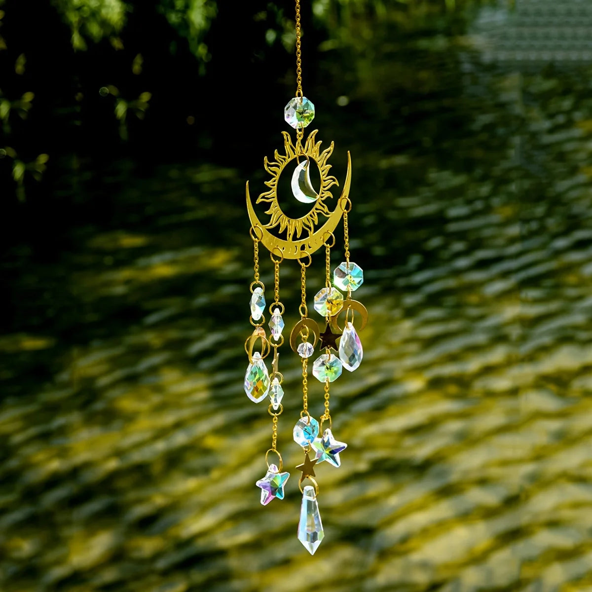 1pc star moon wind chime pendant