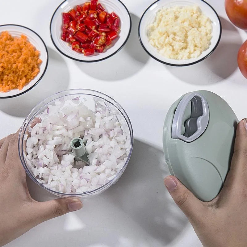 500/900ML Manual Meat Mincer Garlic, Vegetable, & Onion Cutter