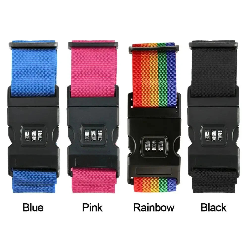 Adjustable Luggage Security Lock Belts Strong Elastic Extra Safety