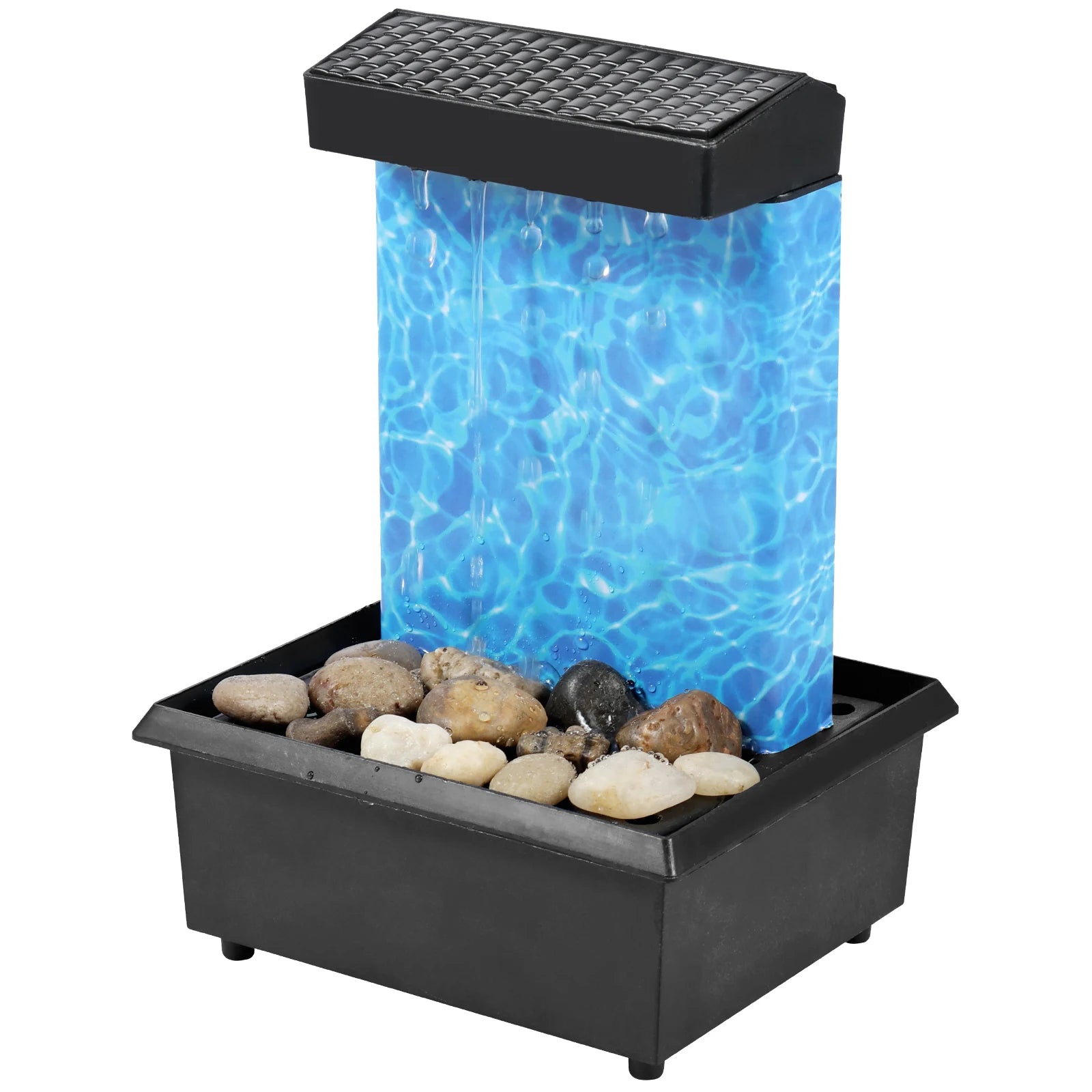 Tabletop Waterfall Home Decor Relaxation Meditation Desktop Fountain with Soft Lights