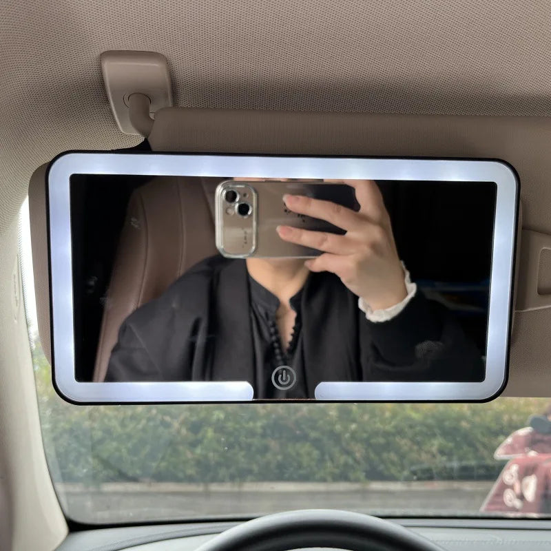 Rechargeable Car Mirror For Sun Visor Plate LED