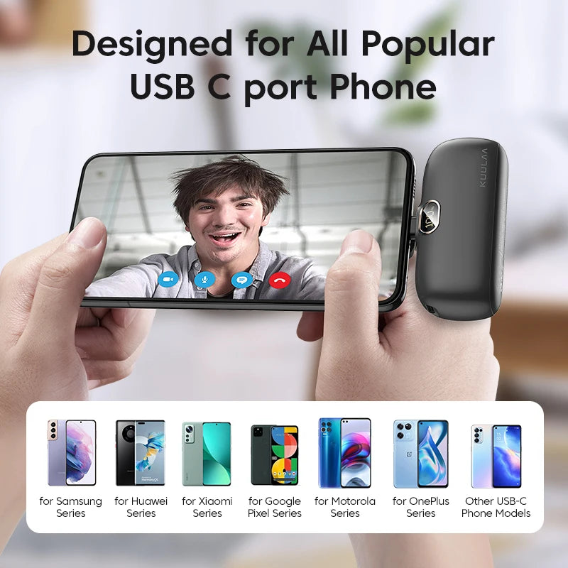 Mini Power Bank 5000mAh Fast Charging Portable Charger