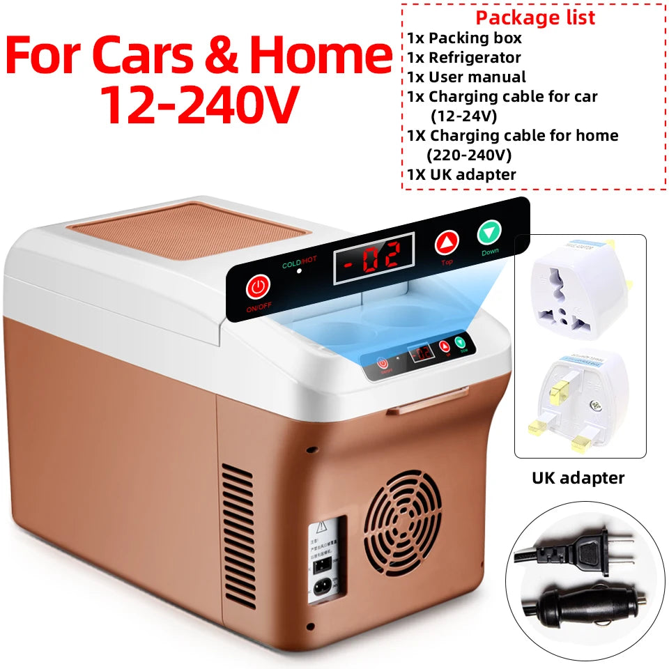 Mini Cooler For Home & Car Portable 15L Large Capacity Digital Display Super Cooling Box