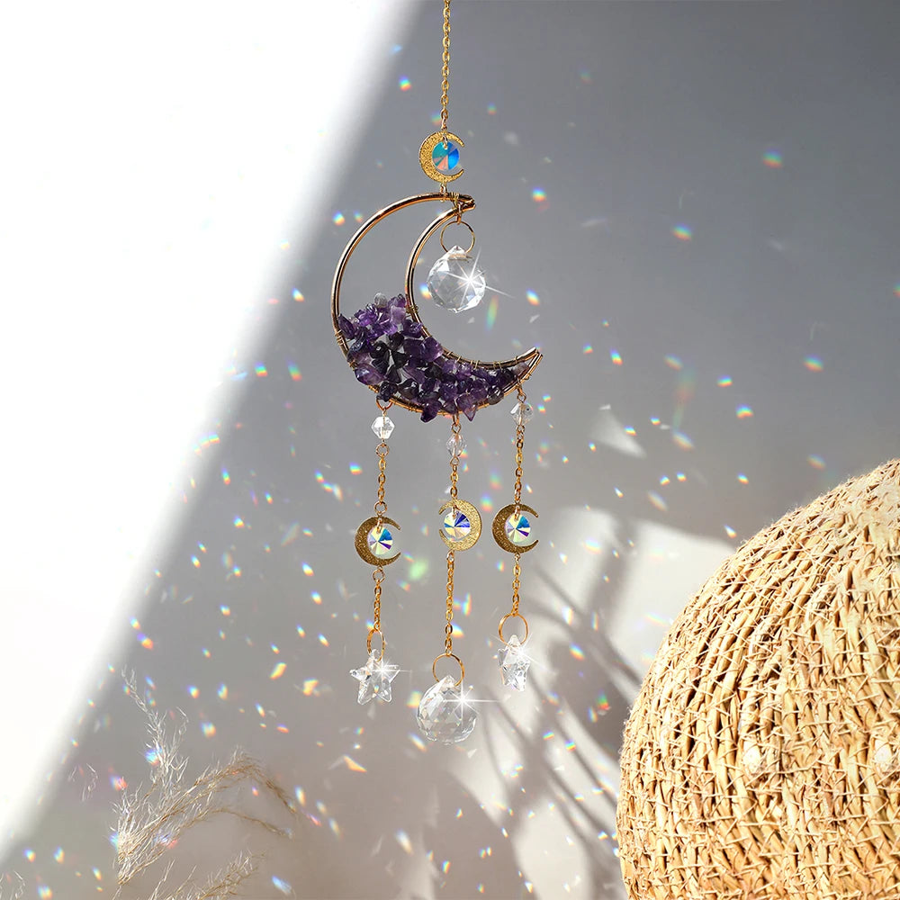 Crystal Moon Wind Chimes