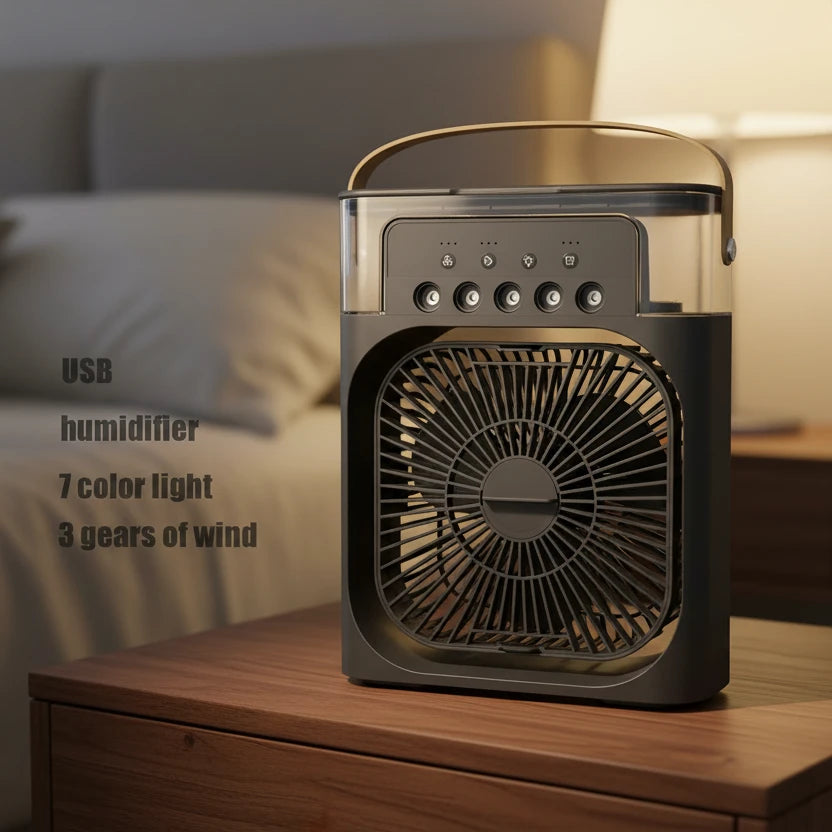 New 3 In 1 LED Fan Humidifier/Air Conditioner