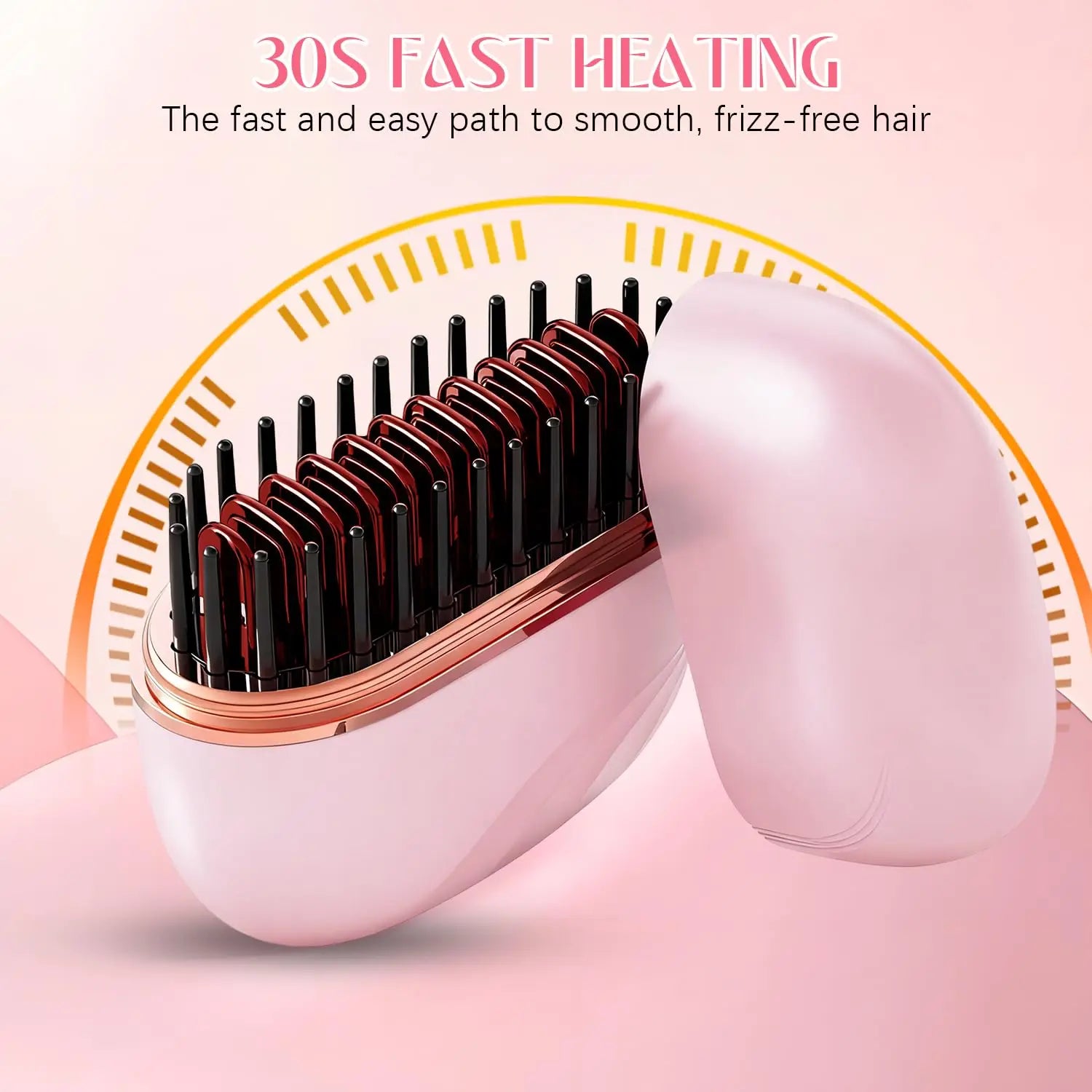 Portable Mini Straightener Rechargeable Brush USB Charging