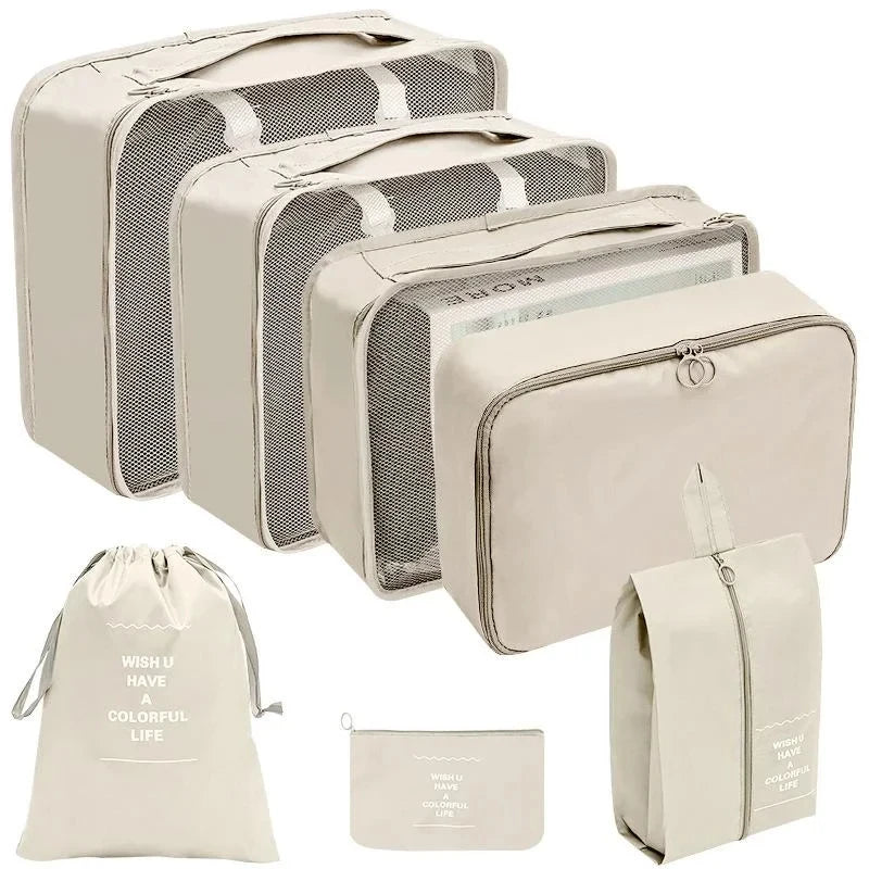 7/8/9/10 Pcs Set Travel Organizer Storage Bags
