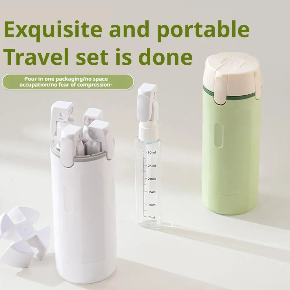 4-in-1 Dispenser Bottle For Travel with Labels