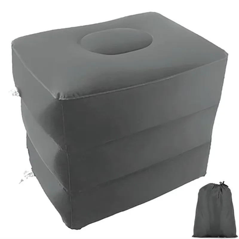 Footrest Pillow Resting For Airplane Inflatable Travel Foot Rest