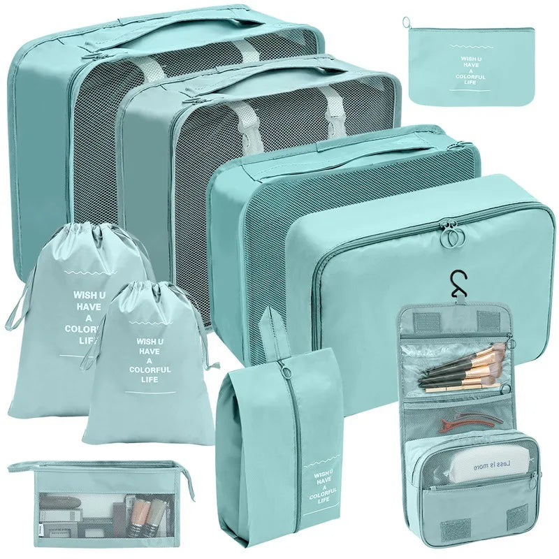 7/8/9/10 Pcs Set Travel Organizer Storage Bags