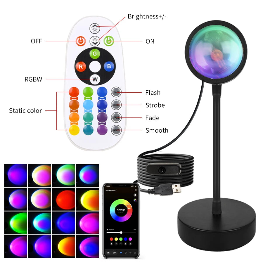 USB Smart Sunset Lamp