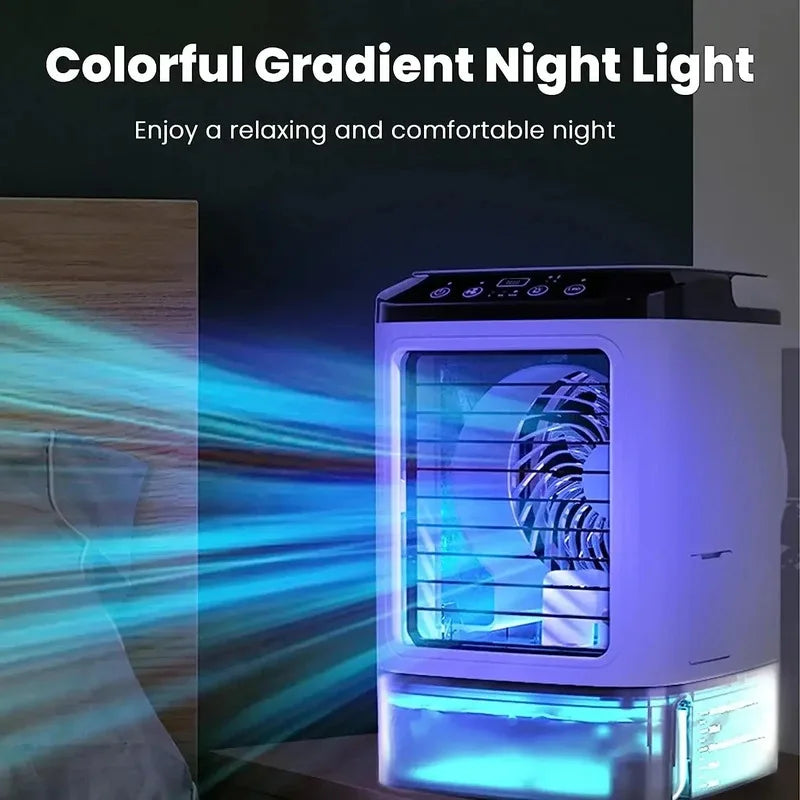 Portable Air Conditioner Fan Dual Spray 3-Speed Electric Fan for Home