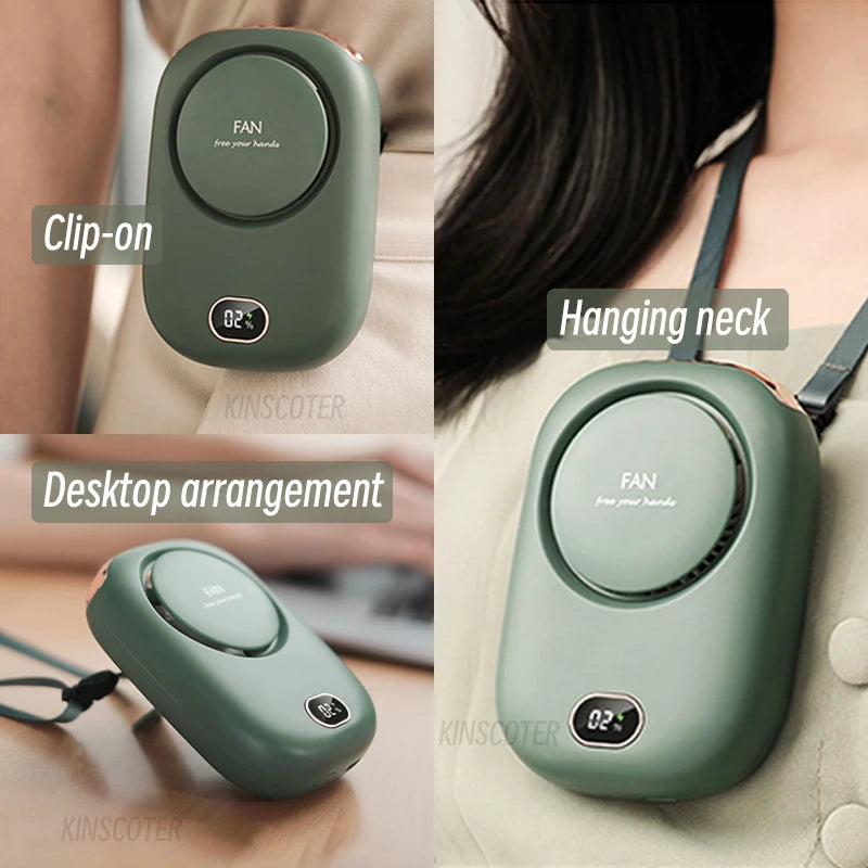 Portable USB Rechargeable Hanging Neck Fan